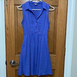 Maison Jules polka dot dress with collar and pockets